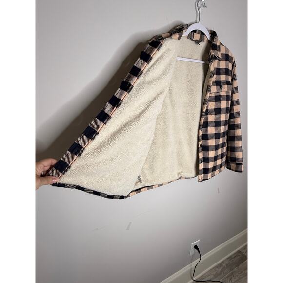 L.L. Bean Women's Jacket Sz L Shacket Plaid Preppy Old Money Fleece 100% Cotton - Picture 4 of 15